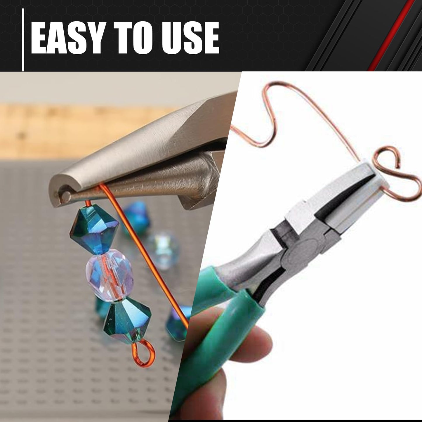 C&T 3-Piece Jewelry Pliers Set, Jewelry Making Tools Kit, Micro Jewelry Plier, Jewelry Making Supplies, Pliers set for jewellery making bead winding and shaping wire DIY Crafts