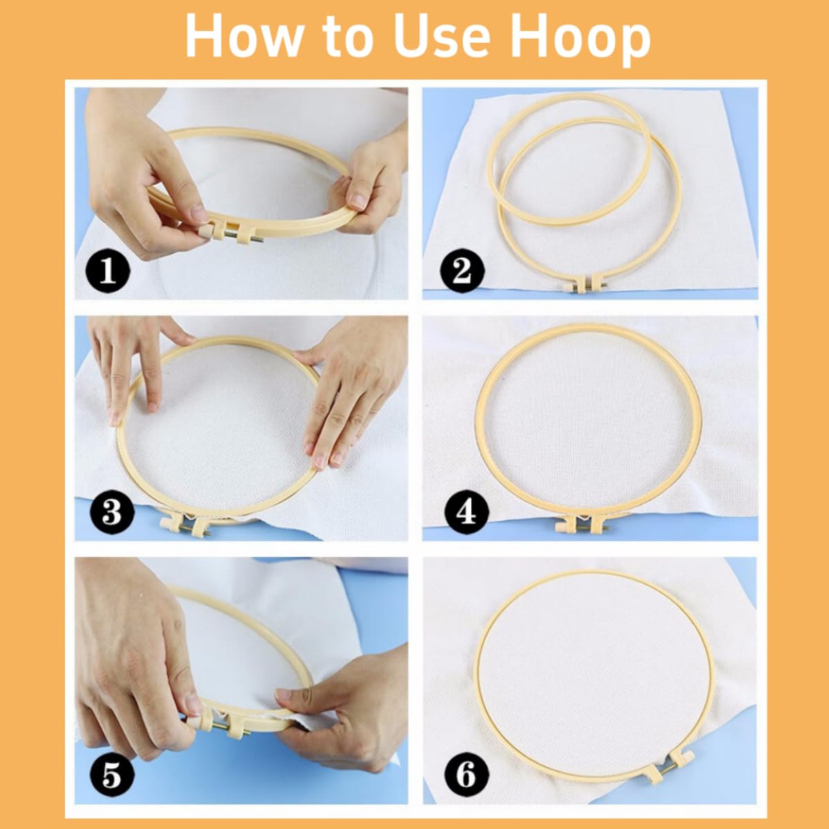 DIY Punch Needle Kits Little Sheep Green Grass Easy for Beginners Punch Needle Embroidery Set for Craft Lovers with Printed Pattern and Hoop for Home Decor 20x20cm-3