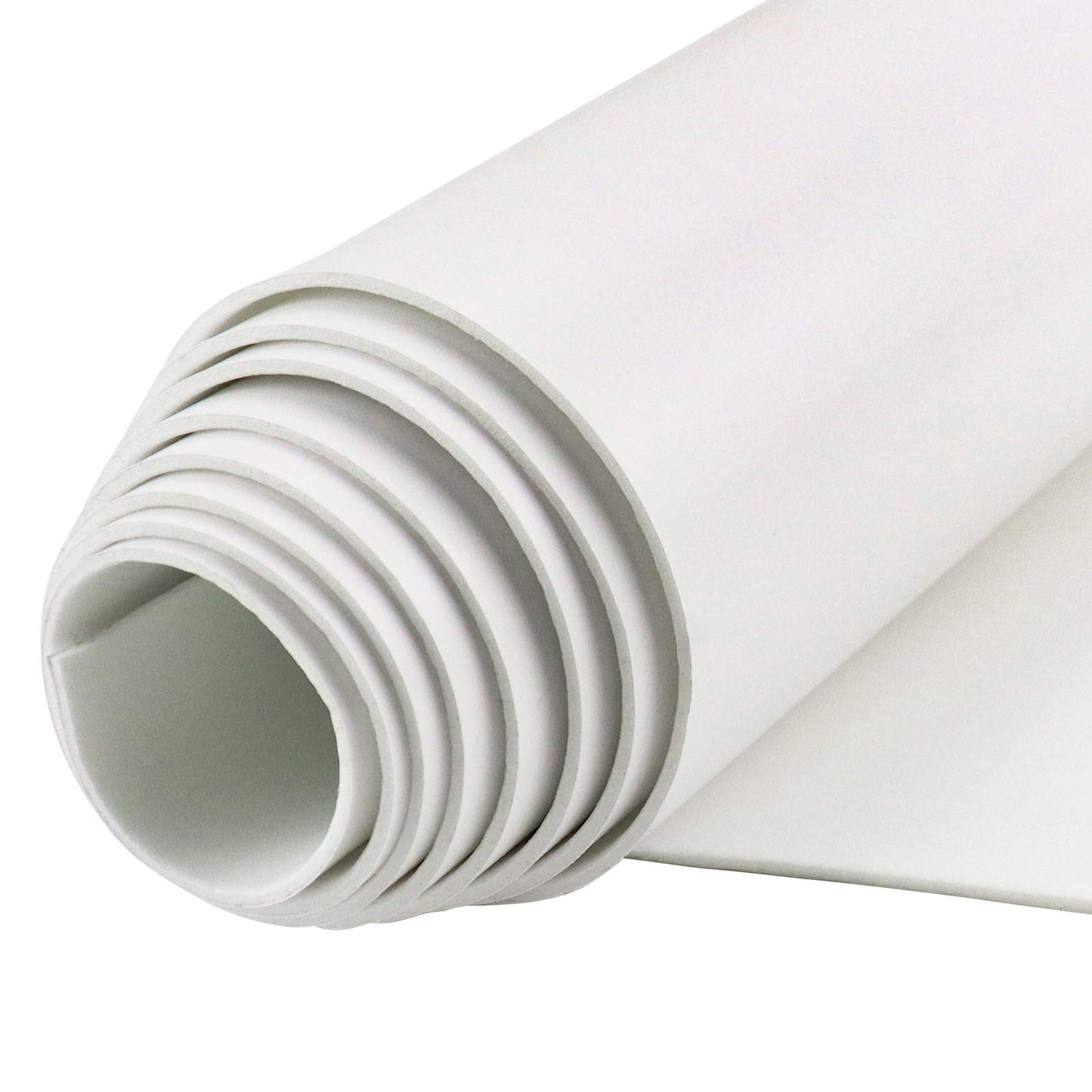 DGSL Neoprene Adhesive Foam Sheets, 12'' W x 59'' L x 1/16'' Thick Sponge Self Adhesive Rubber Padding Sheet Closed Cell Foam Sheet Roll for DIY, Multi-Function Soundproof Rubber Mat, White