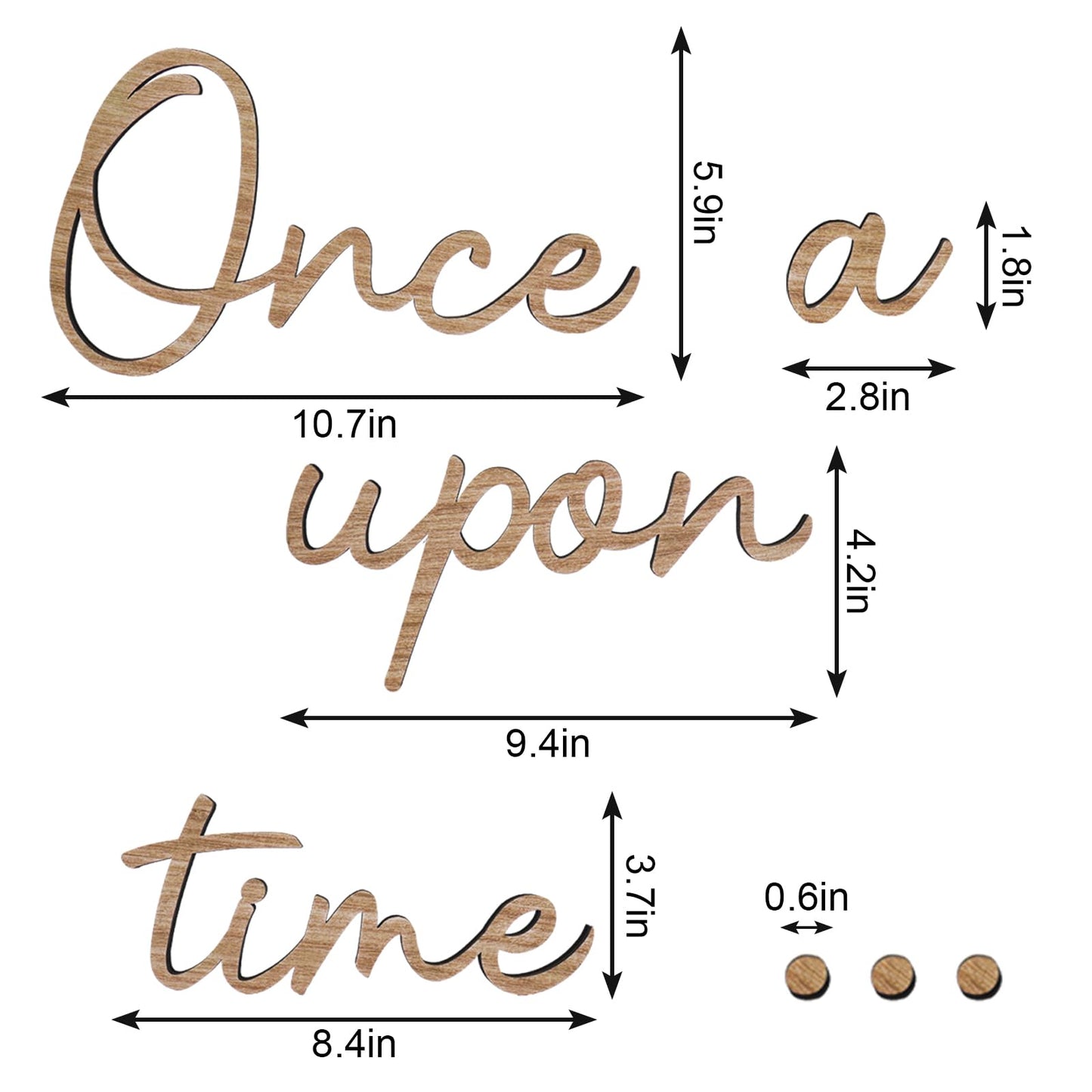 JarThenaAMCS Once Upon a Time Wooden Sign Reading Corner Sign Nursery Wall Decor for Kids Bedroom Bookshelf Home Decor Birthday DIY Decoration Baby Gift