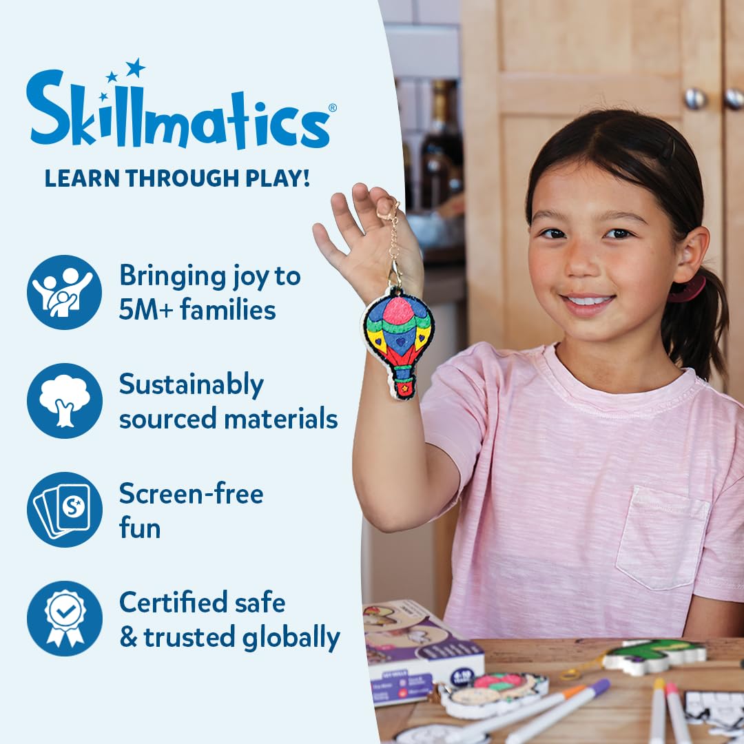 Skillmatics Sun Paper Art Kit - STEM Craft Kit for Kids with Decorative Paper, Stencils & Markers, Create with Sunlight, Mess-Free, Indoor Fun, Gifts for Ages 4, 5, 6, 7, 8, 9, 10, 11, 12