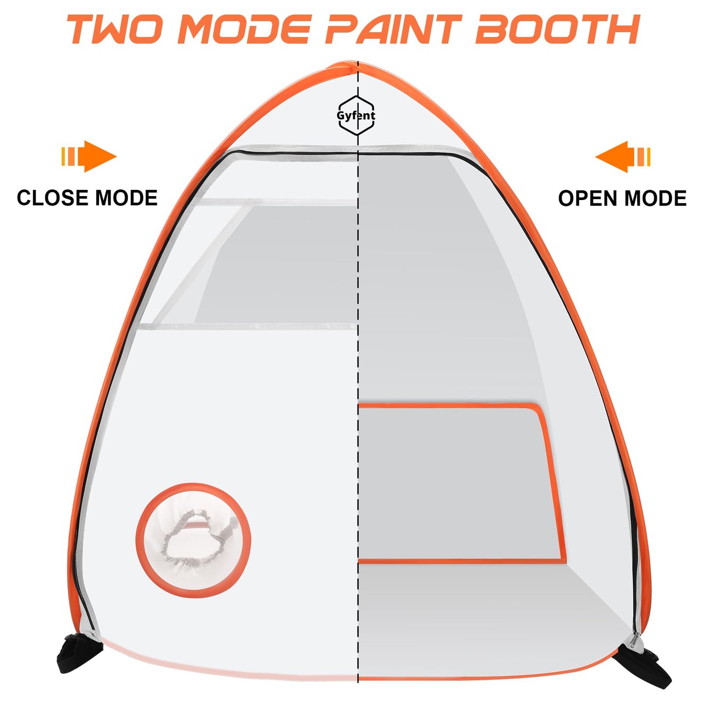 Gyfent Spray Paint Tent for Spray Painting, Portable Paint Booth Small Spray Shelter with Turntable Spray Booth Painting Station Spray Paint Tent Pop-up for Small DIY Projects Furniture