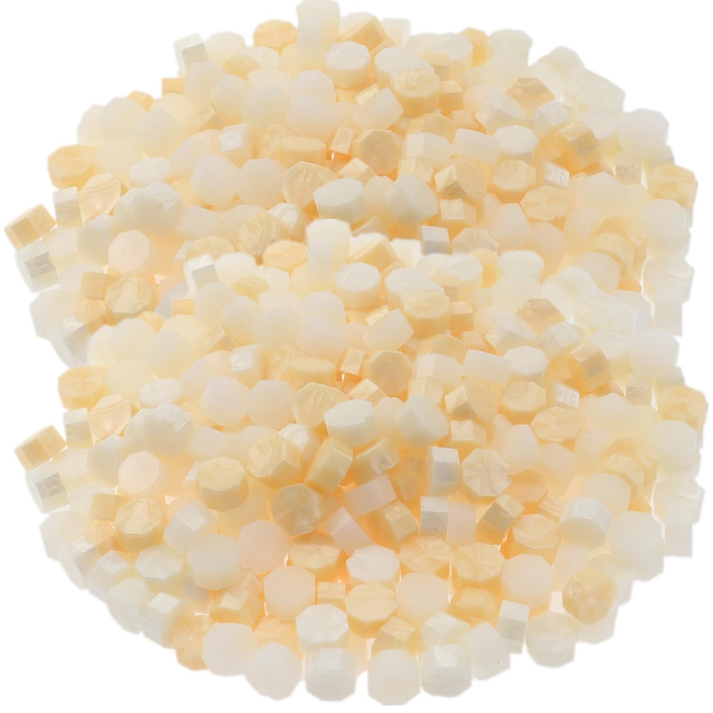 Wax Seal Kit with Warmer, ONWINPOR 300pcs Sealing Wax Beads in 3 Colors, Non-Slip Spoon, Candles for Envelopes, Stamp Letter Seal,Wedding Invitations (Pearl White Mix)