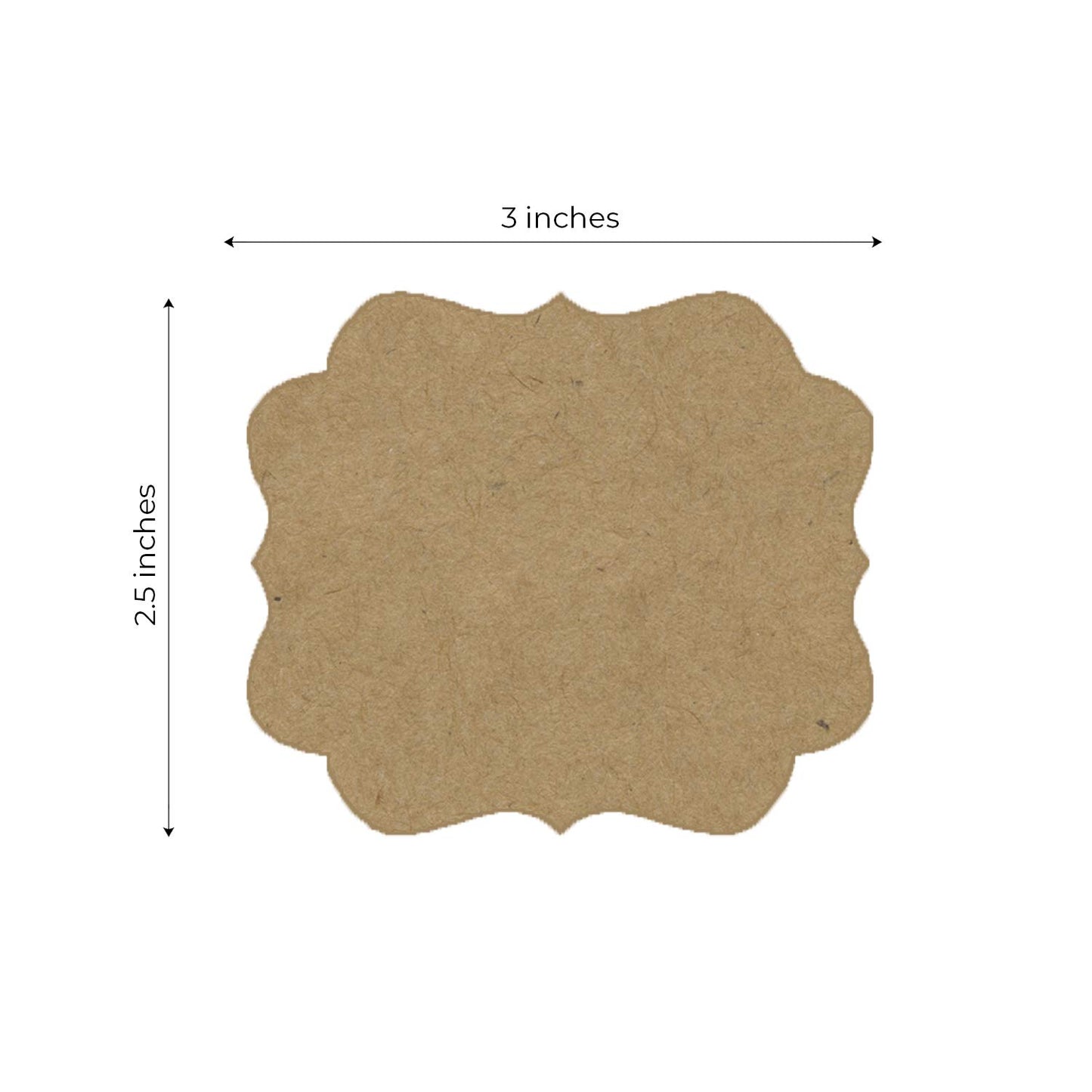 2.5" x 3" Vintage Frame Brown Kraft Present Tag Sticker / 250 Present Labels/Canning Packaging Organization Label/Made in The USA