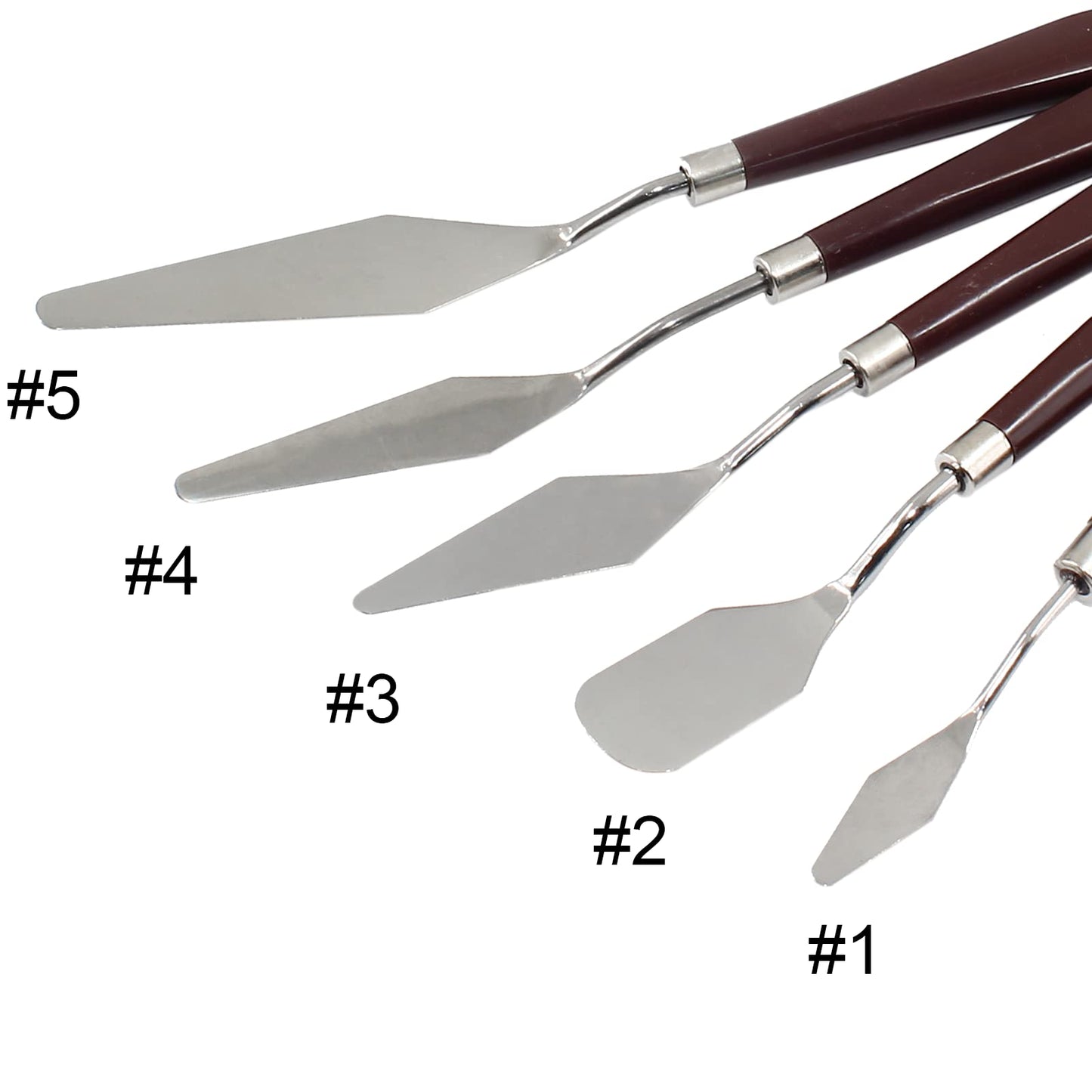 Suiwotin 14pcs Palette Knife Set, Stainless Steel Painting Knife Set, Wooden Handle Paint Spatula Painting Tools, Color Mixing Scraper Pallet Knife for Oil, Acrylic, Canvas Painting