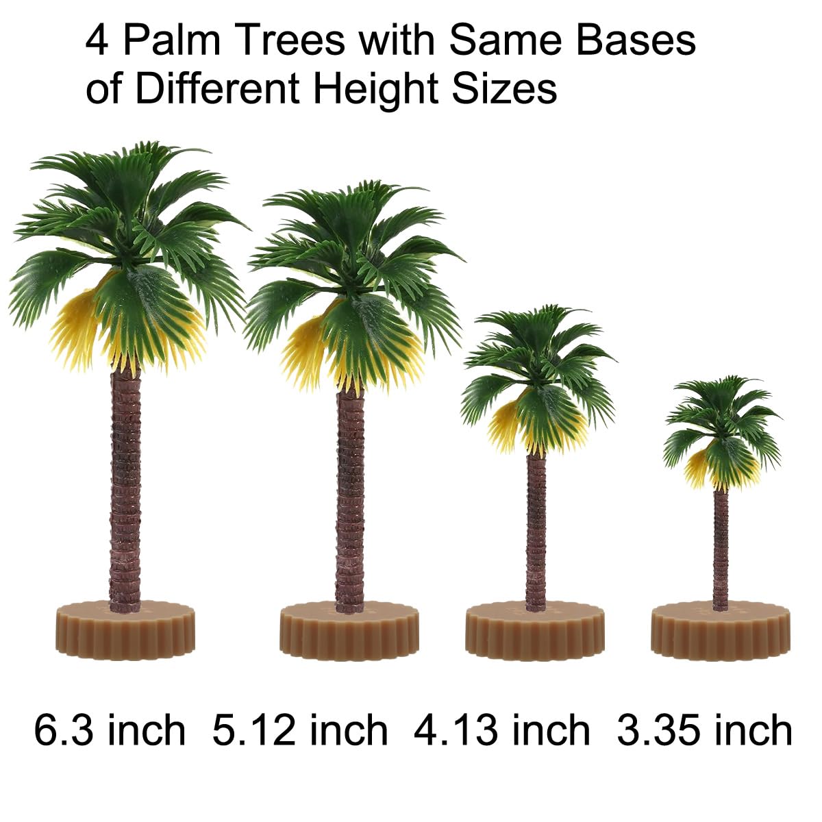 AmyBy Model Miniature Forest Plastic Toy Trees Bushes Rainforest Diorama Supplies Train Scenery Mini Coconut Palm Plant Crafts Cedar Firs 20