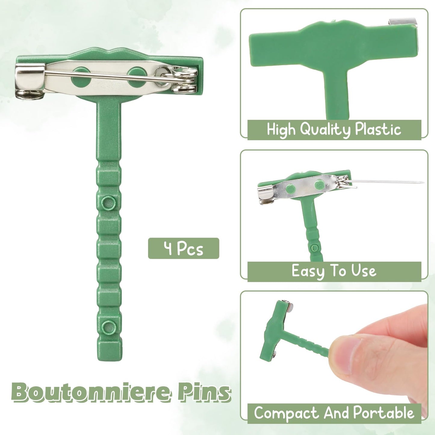 Hoemwarm Boutonniere Pin Kit Corsage Making Supplies Set Includes Pins Floral Wire Tape Cutters White Ribbon Metal Clips for Wedding Prom Party DIY Craft Arrangements