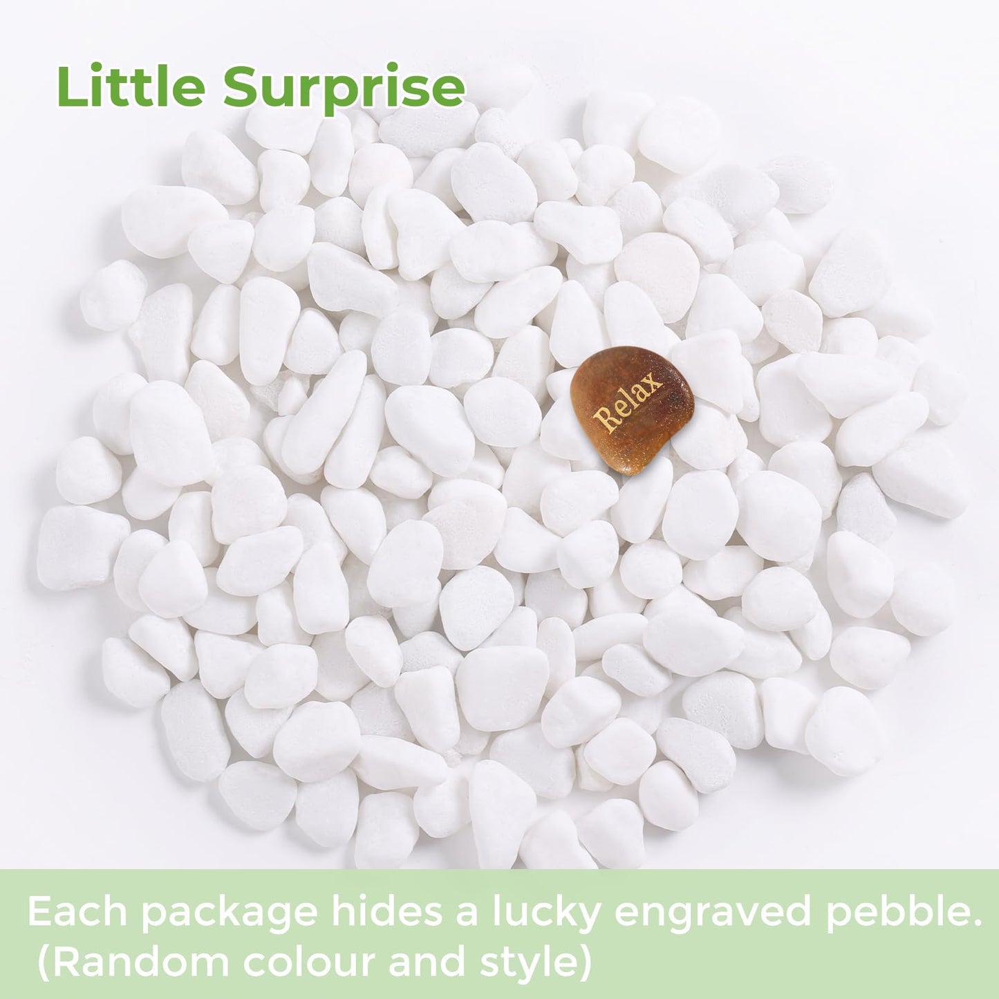 SIDONG 5 LB White River Rocks, 0.3-0.5 Inches Pebbles for Indoor Plants, Aquarium Rocks Used in Fish Tank, Decorative Stones for Plants, Vases, Home Décor, Crafting, Garden Landscaping