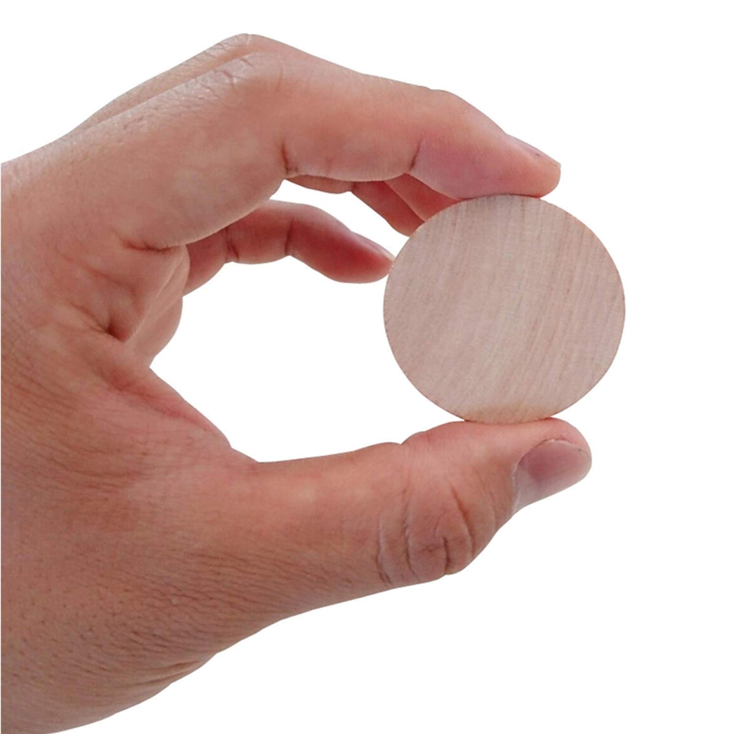 1.5 Inch Natural Wood Slices Unfinished Round Wood Coins for DIY Arts & Crafts Projects, 100 per Pack.