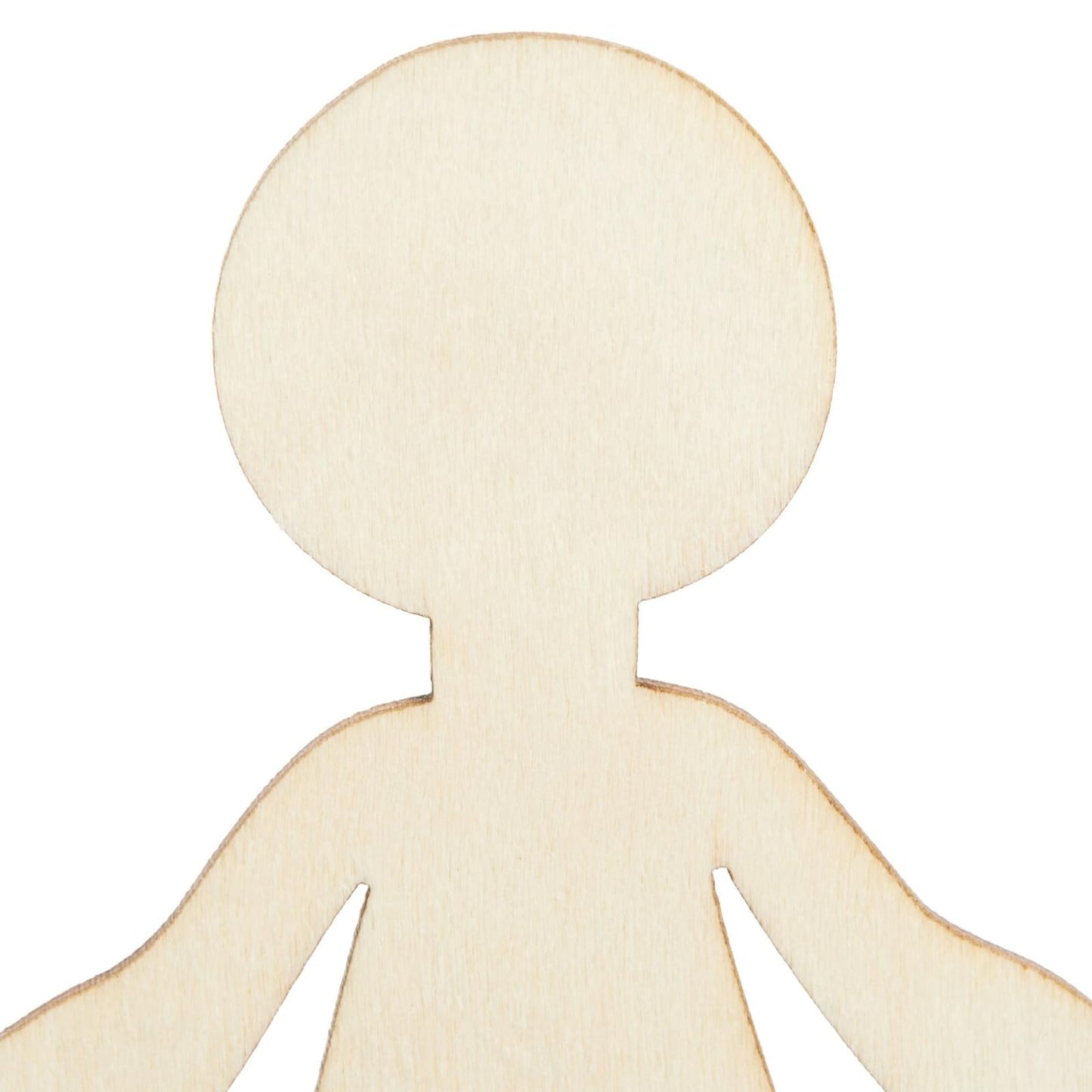 Juvale Unfinished People-Shaped Popsicle Sticks for Crafts - 100 Pack Poplar Wood, Mom & Dad 6in & Son & Daughter 5in - Wooden Mini Figures for Art & Wooden People