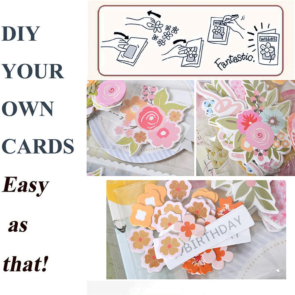 Gigicloud Diy Greeting Card Kits, Paper Greeting Card Set Handmade Diy Making Material Set For Birthday Invitation, Thanksgiving Christmas Holiday Baby Shower 15 Cards + 15 Envelopes