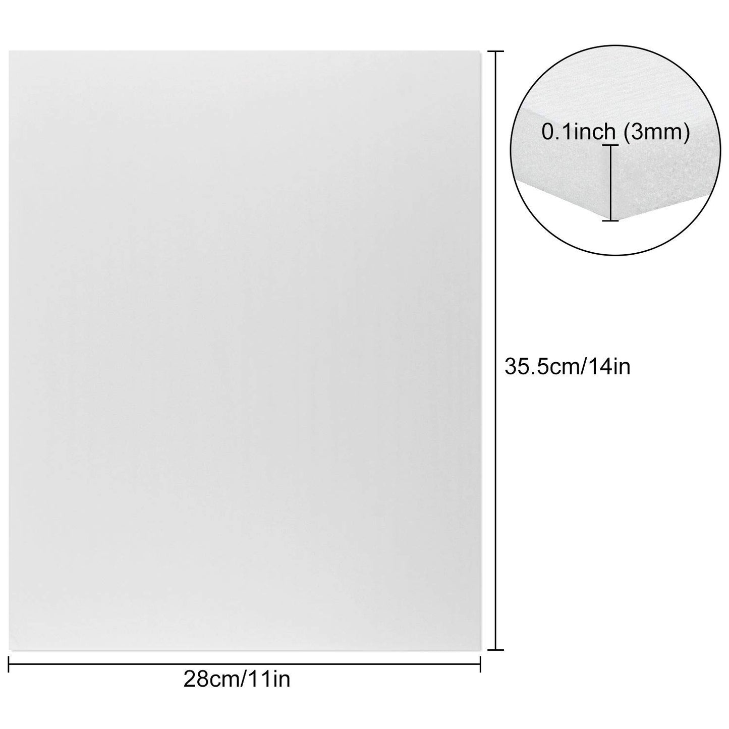 Acrux7 20 Pack Foam Boards 11x14 Foam Core Backing Board 1/8 Inch Thickness Foam Poster Boards for Projects, School, Crafts, Office & Art Projects