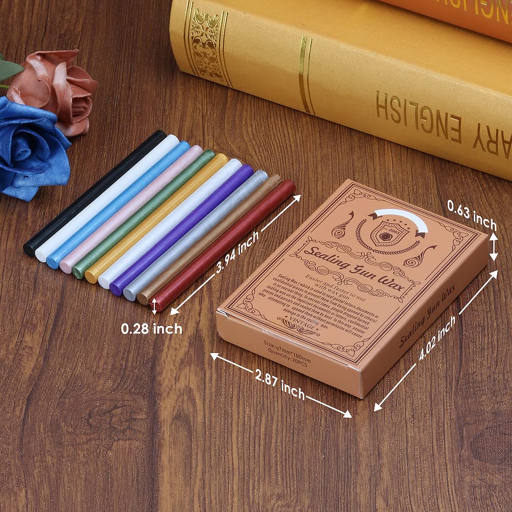 Wax Seal Kits, Wasole 40Pcs Pine Green Sealing Wax Sticks with Glue Gun + 2Pcs Wax Seal Pens for Wax Seal Stamp, Great for Wedding Invitations, Birthday Cards, Envelopes, Gift Wrapping