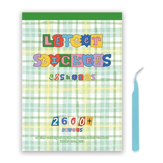 ZHIJIANHZ 2600Pcs Magazine Letter Stickers Book for Scrapbook Album, Vintage Ransom Alphabet Stickers for Journaling, Scrapbook Supplies and Book Decor with 40 Sheets Pre-Cut Viny