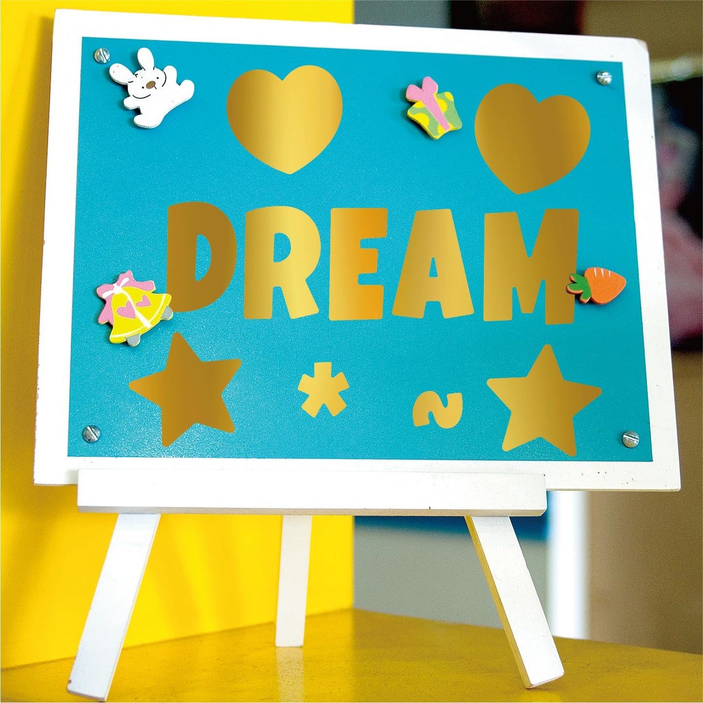 Bemeol Bulletin Board Letters 462 Pieces 4 Inch Alphabet Letter Stickers Cutout Letters for Poster Board Display Home Classroom School Decor(Gold)