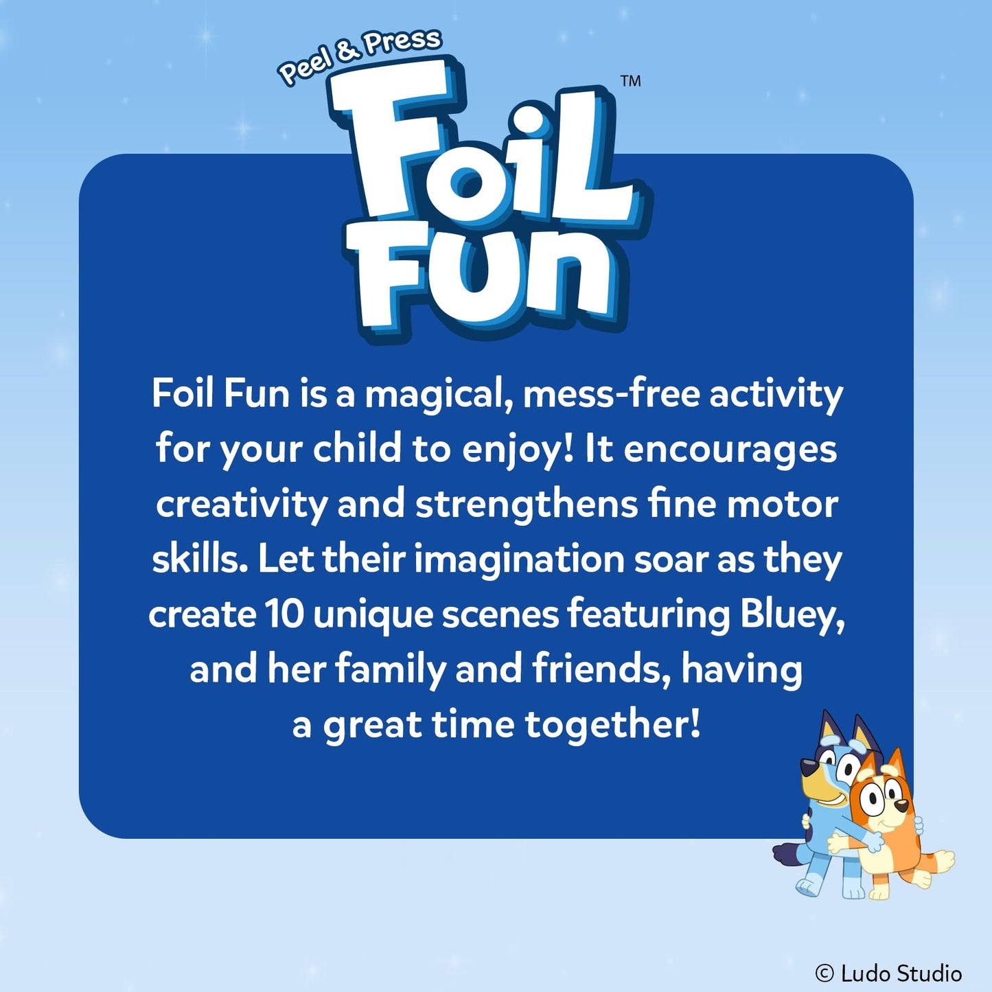 Skillmatics Bluey Foil Fun - Mess-Free Art & Craft Kits for Kids, DIY Creative Activity, Travel Toys, Gifts for Girls & Boys Ages 4, 5, 6, 7, 8 and Up