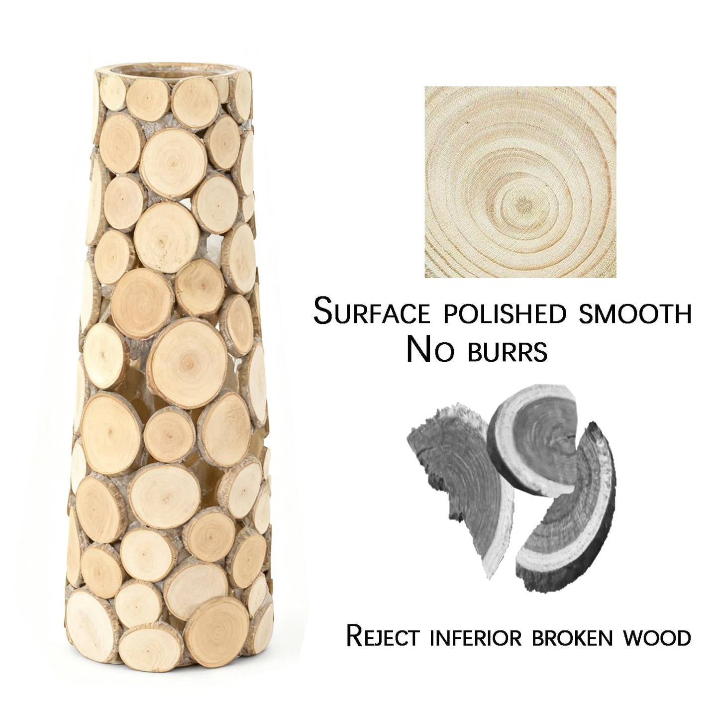 210pcs roundwood Slices,Chips! Perfect for Art and DIY Enthusiasts, These Chips can be Used to Create Your own vases or Decorate Party Walls with Unique Ornaments. (210)