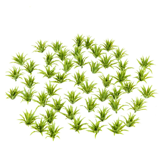 Yetaha 50pcs Green Shrubs Bush Model, Aritificial Plants, Railway Wargame Park Diorama Scenery HO 3.5cm, Architecture Model Railroad Scenery