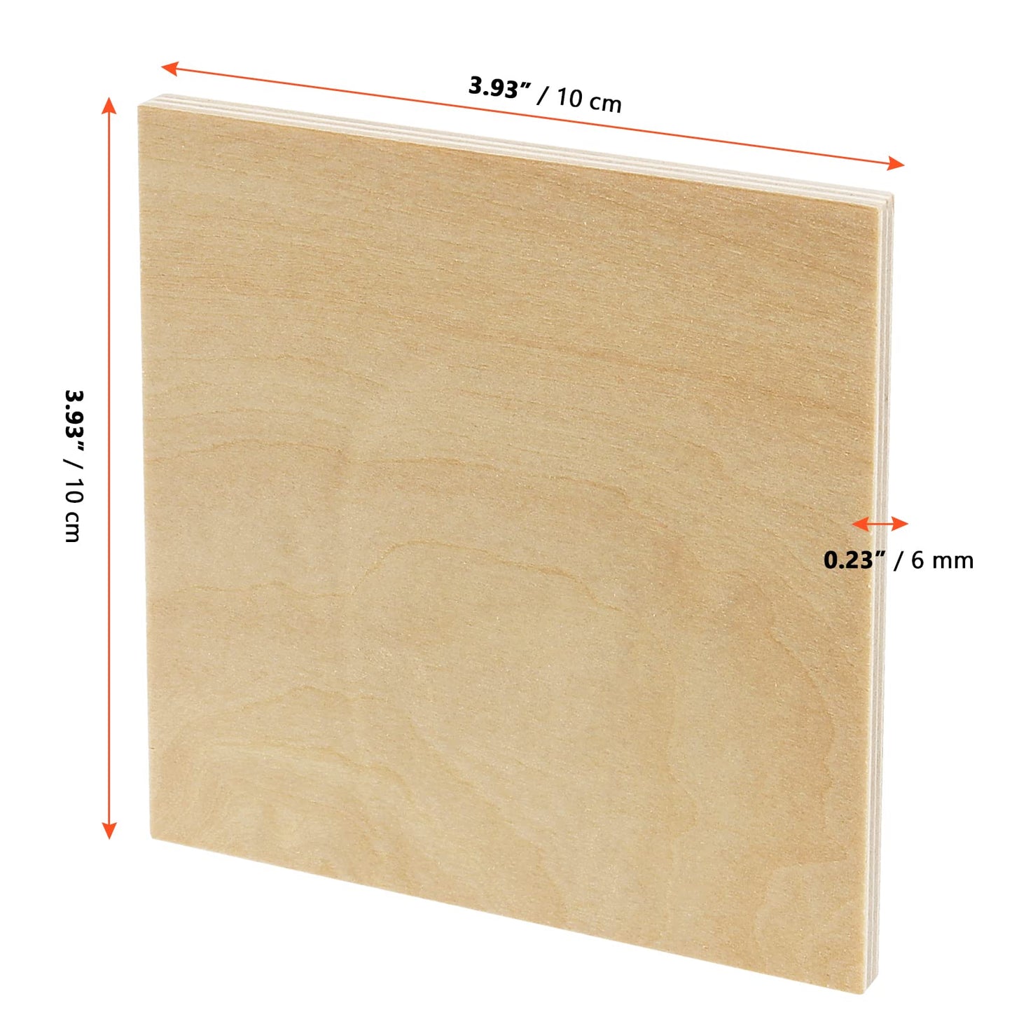 SINJEUN 30 Pack 4 Inch Unfinished Wood Square, 1/4 Inch Thick Wood Discs Blank Wooden Cutouts for Crafts, DIY Projects, Door Hangers, Signs, Christmas Decor