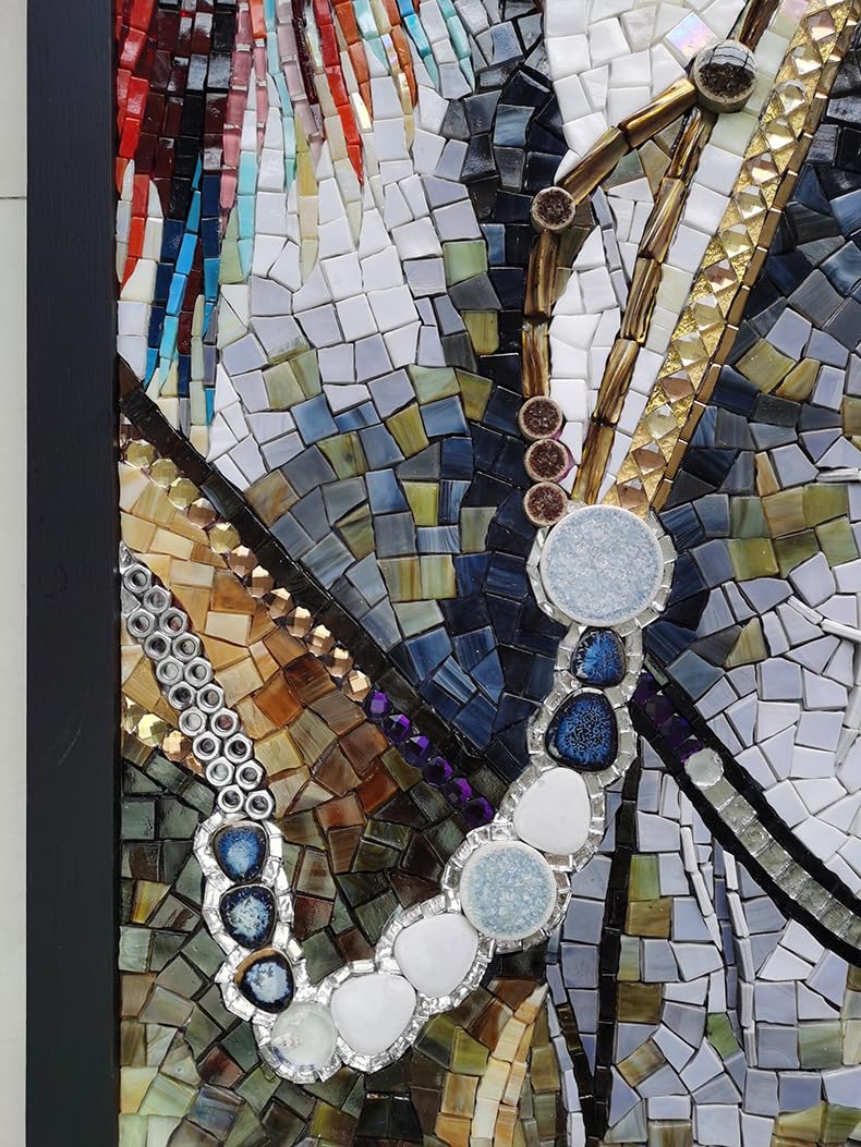 1.1 LB Ice Jade Mosaic Tiles, 0.59“ Square Glass Mosaic Pieces for Art Crafts,250PCS Easy Cut Painting Mosaic Puzzle Material Cut Handmade (Iridescent Light Green)