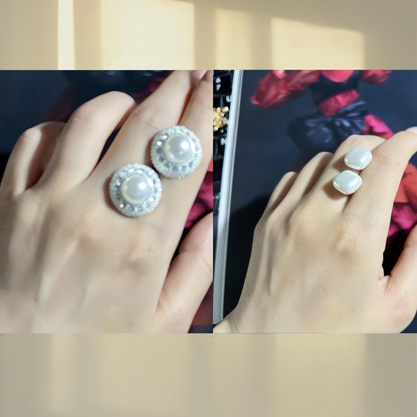 18 PCS Vintage Pearl&Diamond Buttons with Metal Shank for Clothing Design DIY Clothing Crafts Wedding Bridal Old Clothing Renovation