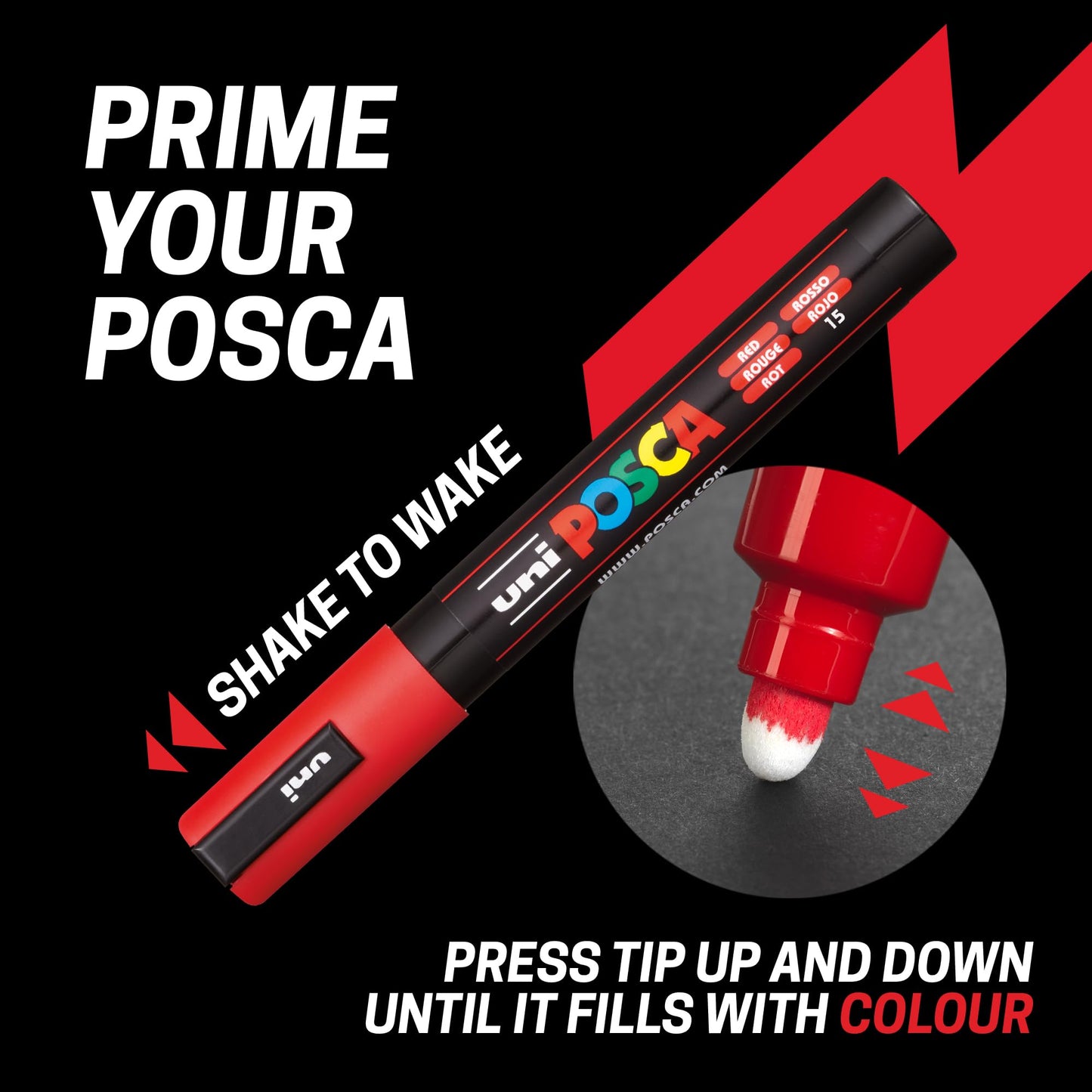 POSCA PC-1MR Permanent Marker Paint Pens, Ultra Fine Tip, Multi Surface Use On Wood Metal Paper Canvas Cardboard Glass Fabric Ceramic Rock Pebble Porcelain, Set of 8 x 0.7 mm, Standard Colours