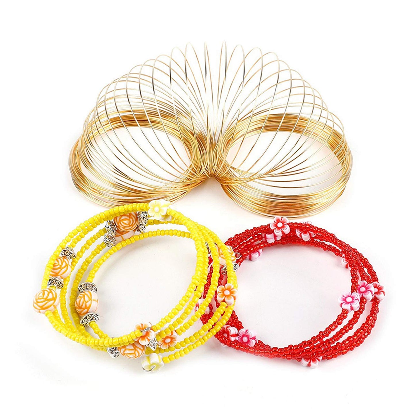 500 Loops Jewelry Wire Memory Beading Wire Steel Memory Wire Cuff Bangle Bracelet for Jewelry Making Supplies Art Creation Bracelet Necklace DIY Crafts Making Jewelry Making Dolls