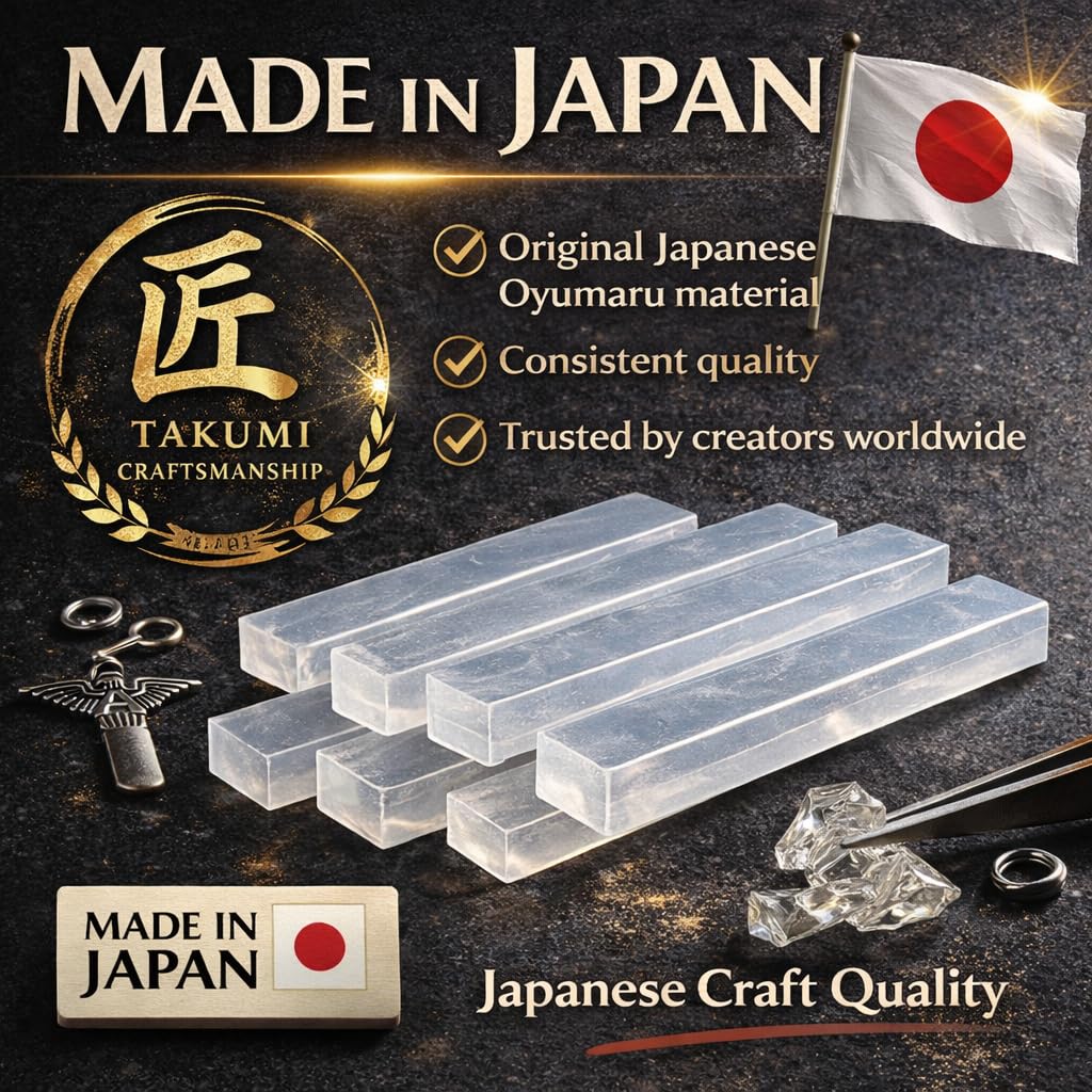 Polaris Poodle Oyumaru Clear Reusable Thermoplastic Mold Material – Clear Instant Mold for DIY Casting, Miniatures, Jewelry & Craft Duplication (8 Pack)