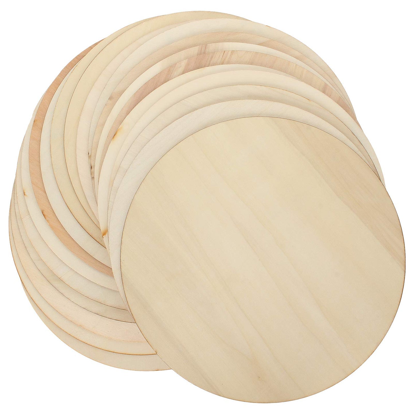 ZOEYES 20 Pack 12 Inch Wood Rounds Unfinished Basswood Plywood Wooden Sheets Blank Wood Circle for Crafts Painting School Projects Door Hanger Wood Burning