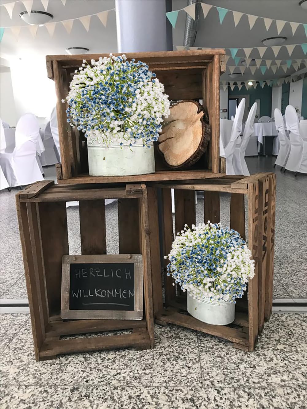 Baby's Breath Artificial Flowers Bulk 10 Pack (30pcs) Faux Baby Breath Plastic Flower Fake Gypsophila Flower Arrangement for Crafts Fake Flowers Bouquet for Wedding Centerpieces Mix Baby Breath