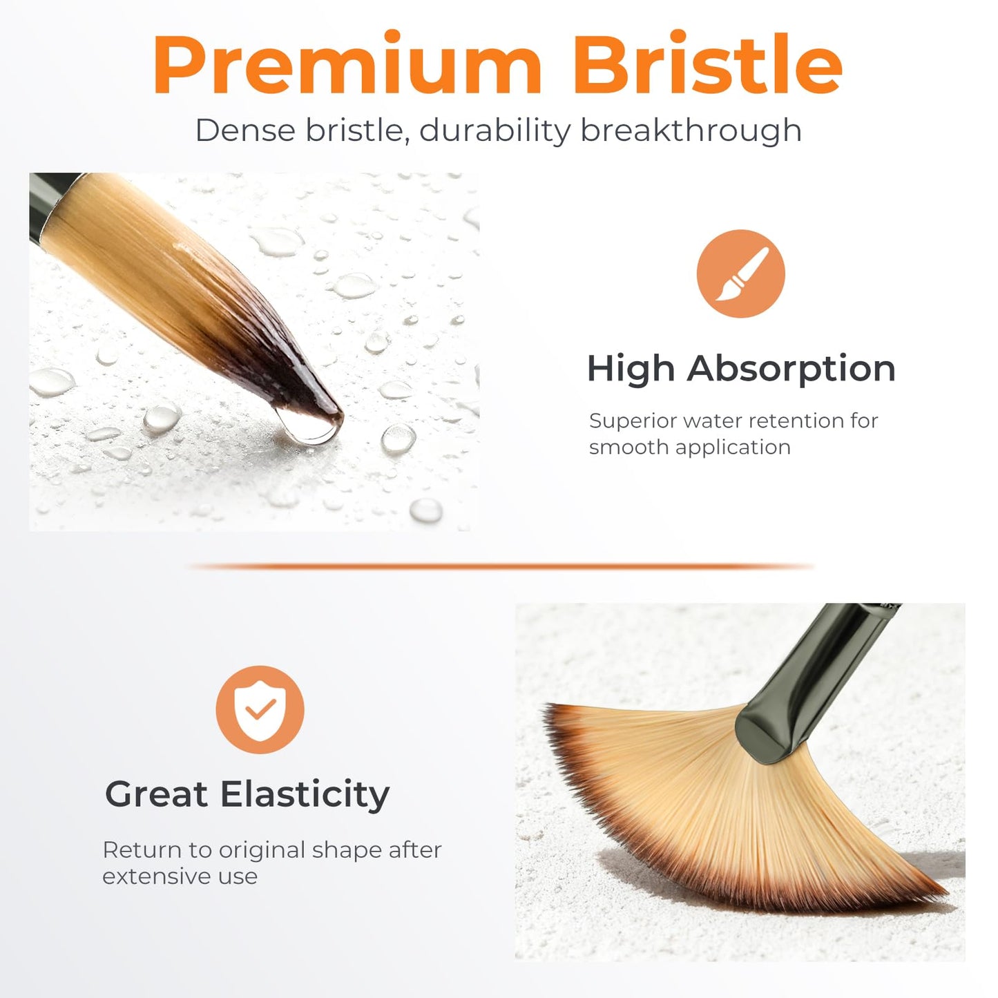 Nicpro 26pcs Paint Brush Set, Professional Paintbrushes with Palette Knife, Craft Paint Brushes for Acrylic Painting, Oil, Watercolor, Gouache & Canvas, Drawing & Art Supplies for Adults, Artists Gift