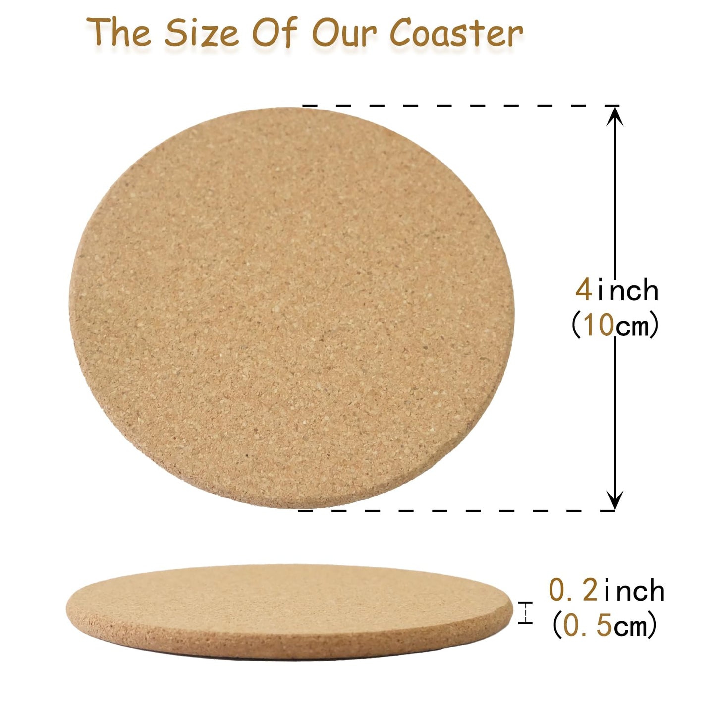 12 pcs Round Edge Cork Coasters for Drinks are Reusable Tea or Coffee Coasters, do-it-Yourself Blank Coasters, Cork Plant Coasters, Gifts for Family and Friends