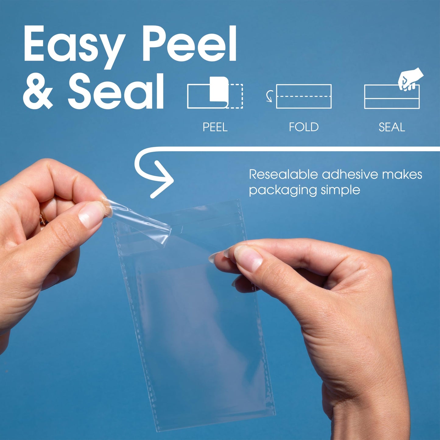 6" X 9" Self-Sealing Cellophane Bags (1000 Count) Clear Resealable Cello Bags for Cards, Photos, Cookies, Retail Packaging - Reinforced Sides - Spartan Industrial