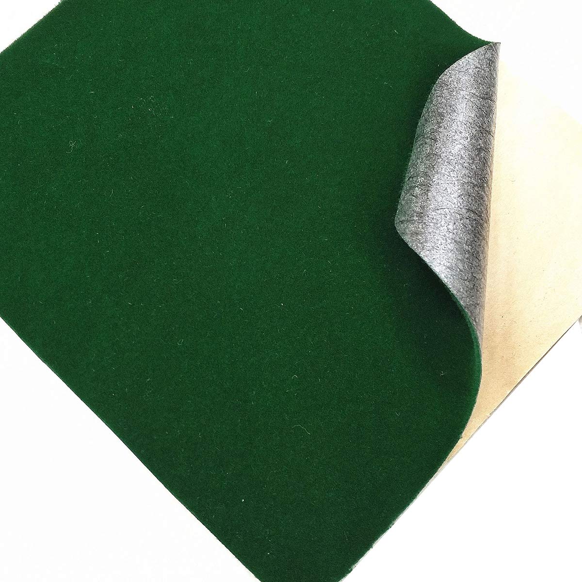 Taogift Self Adhesive Green Velvet Flock Liner Sticker for Drawer Dresser Cabinets Jewlery Displays Backsplash Arts Crafts Decor (Green, 17.7x98 Inches)