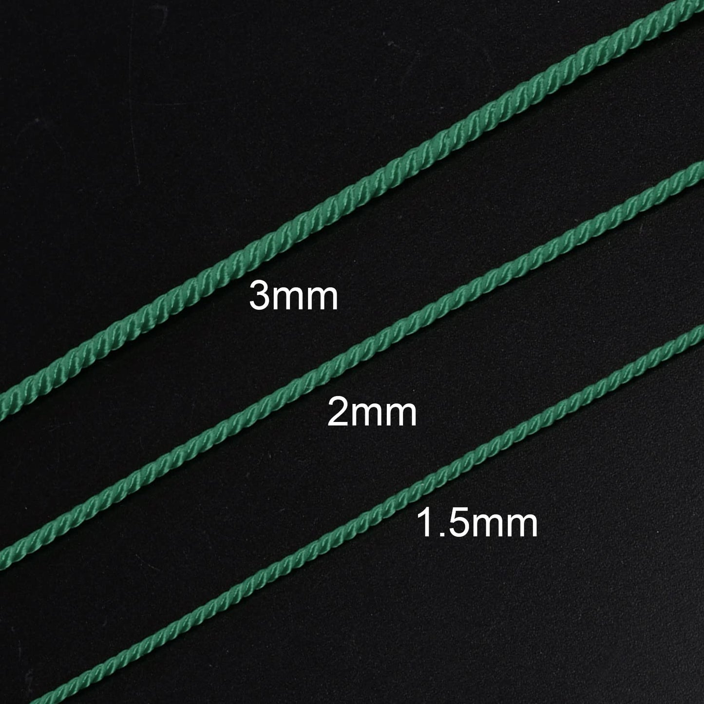 HARFINGTON 2pcs Twisted Nylon Twine Thread Beading Cord 3mm 7M/23 Feet Extra-Strong Braided Nylon String for Crafting Bracelets Jewelry Making, Dark Red