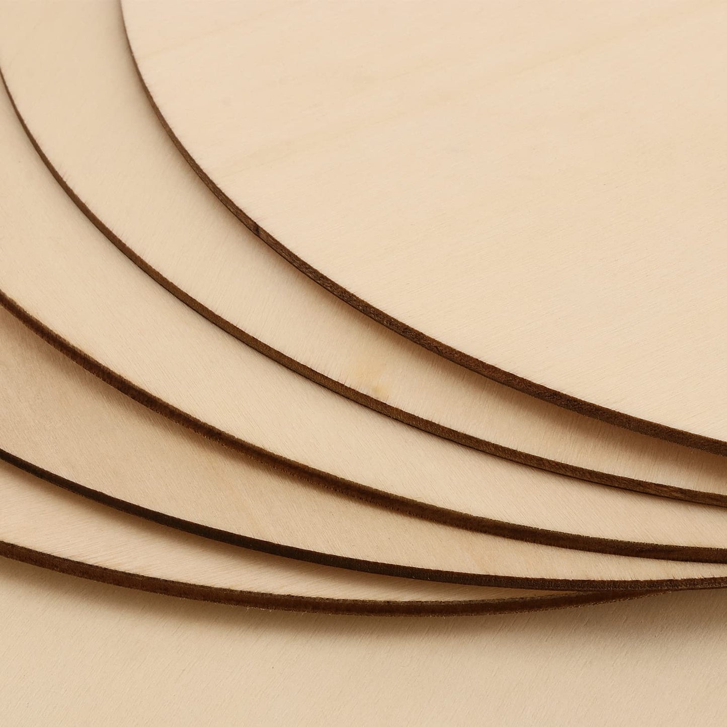 JAPCHET 30 Pieces 10 Inch Round Wood Circles, 1/8 Thick Blank Unfinished Wooden Rounds, Round Wood Discs for Crafts, Door Hanger, Wood Sign