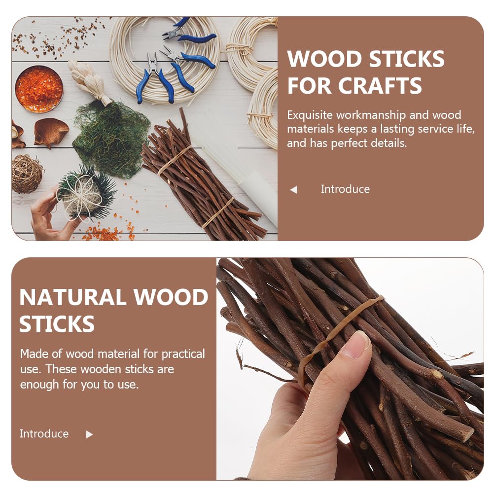 HOMSFOU 50Pcs Wood Log Sticks DIY Dried Wood Sticks 30cm Craft s Natural Twigs s for Crafting Card Making Embellishments Photo Props