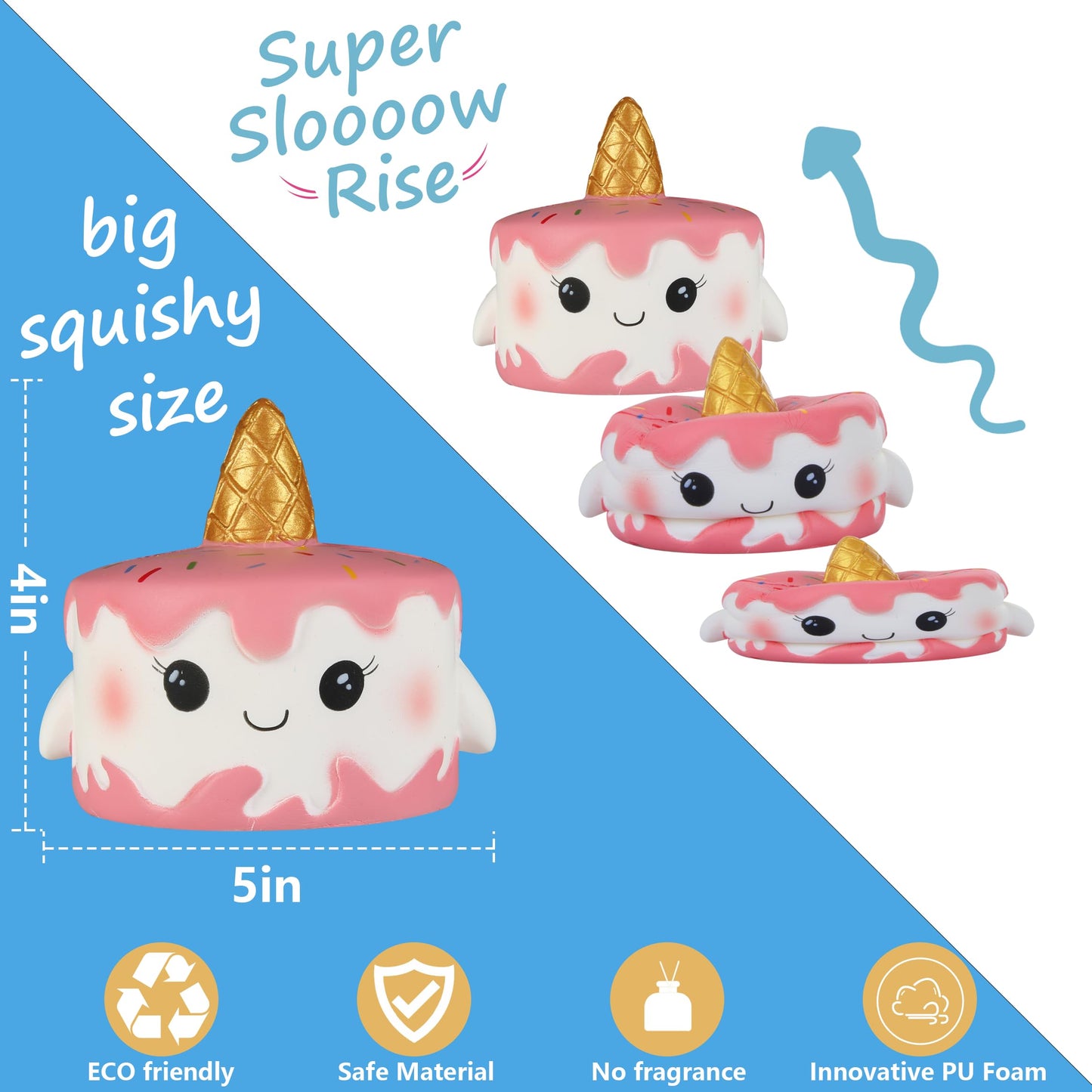 Jim&Gloria Paint Your Own Squishies, Jumbo Squishy Gifts for Girls and Boys 8 9 10 11 12 13 14, Arts and Crafts for Kids, Party Favors for Birthday, Christmas Gift for Kids, Pack of 3