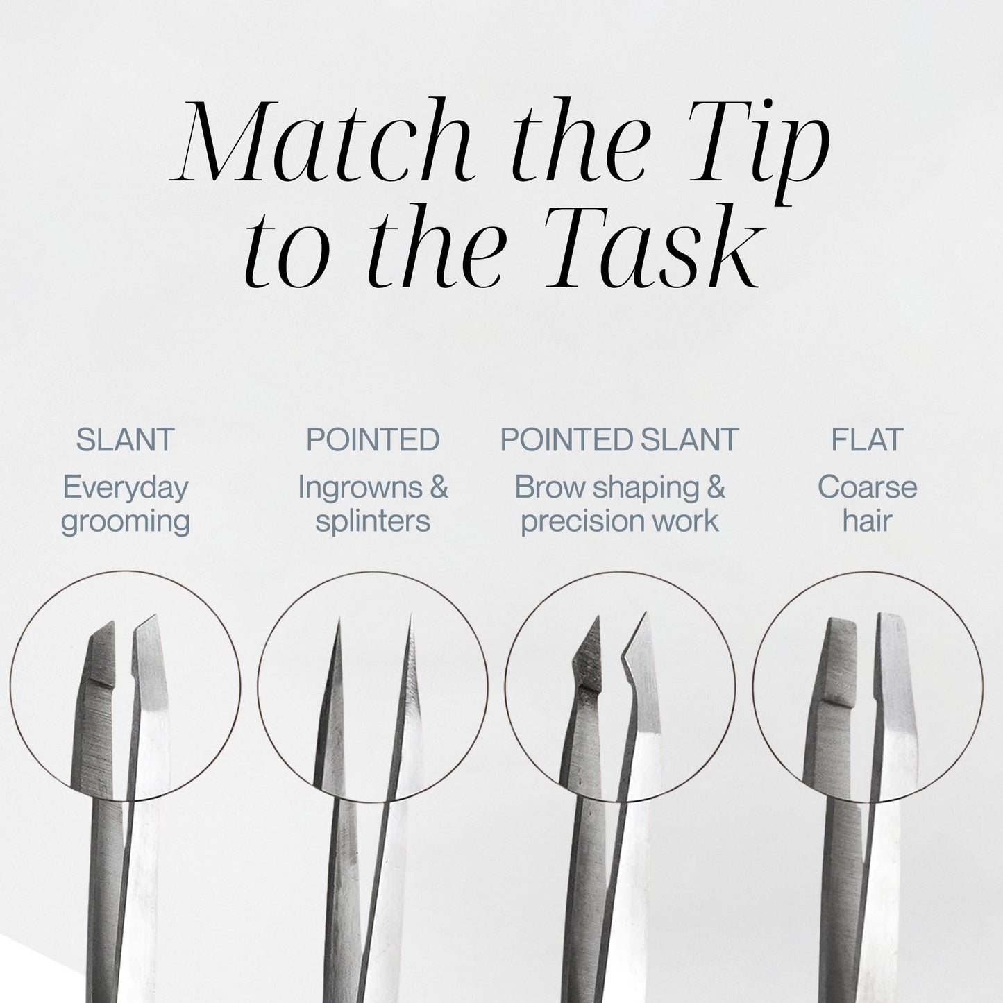 Tweezer Guru Eyebrow Tweezer Set for Women & Men - Professional Slant and Pointed Tweezers Set with Case - Precision Tweezers Kit for Facial Hair, Splinter and Ingrown Hair Removal (4 PC-W)
