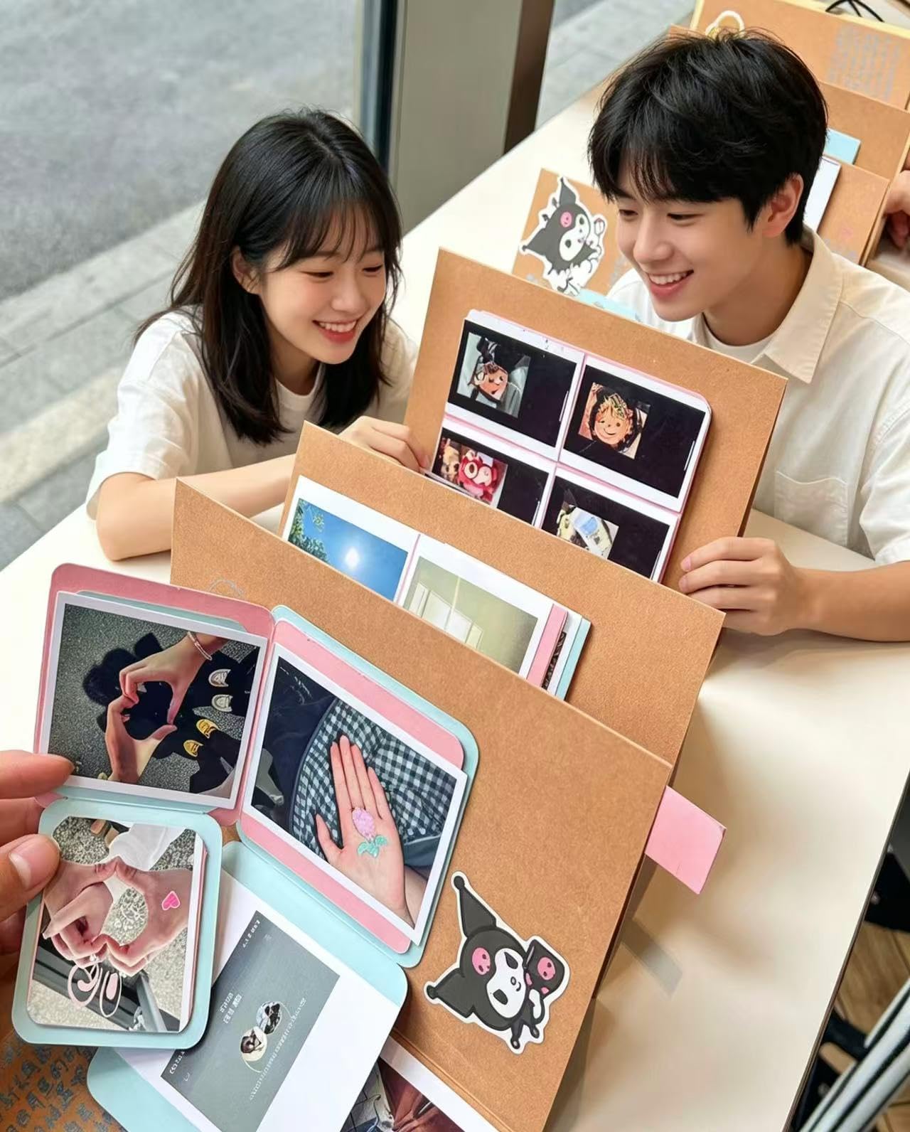 DIY Photo Album Scrapbook Kit, Customizable Memory Book for Couple Family, Handmade Photo Storage Book, Unique Gift for Birthday Anniversary Christmas Valentine's Day (Khaki)
