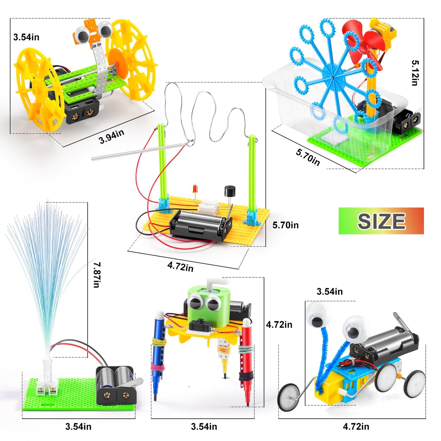 BeAndge STEM Kits for Kids Age 6-8 8-10 - Boy Gifts for 6 7 8 Year Old Boys Birthday Gift, STEM Toys for Age 8-13, Science Kits for Kids 5-7 8-12, Robotics Experiment Engineering Robot Building Crafts