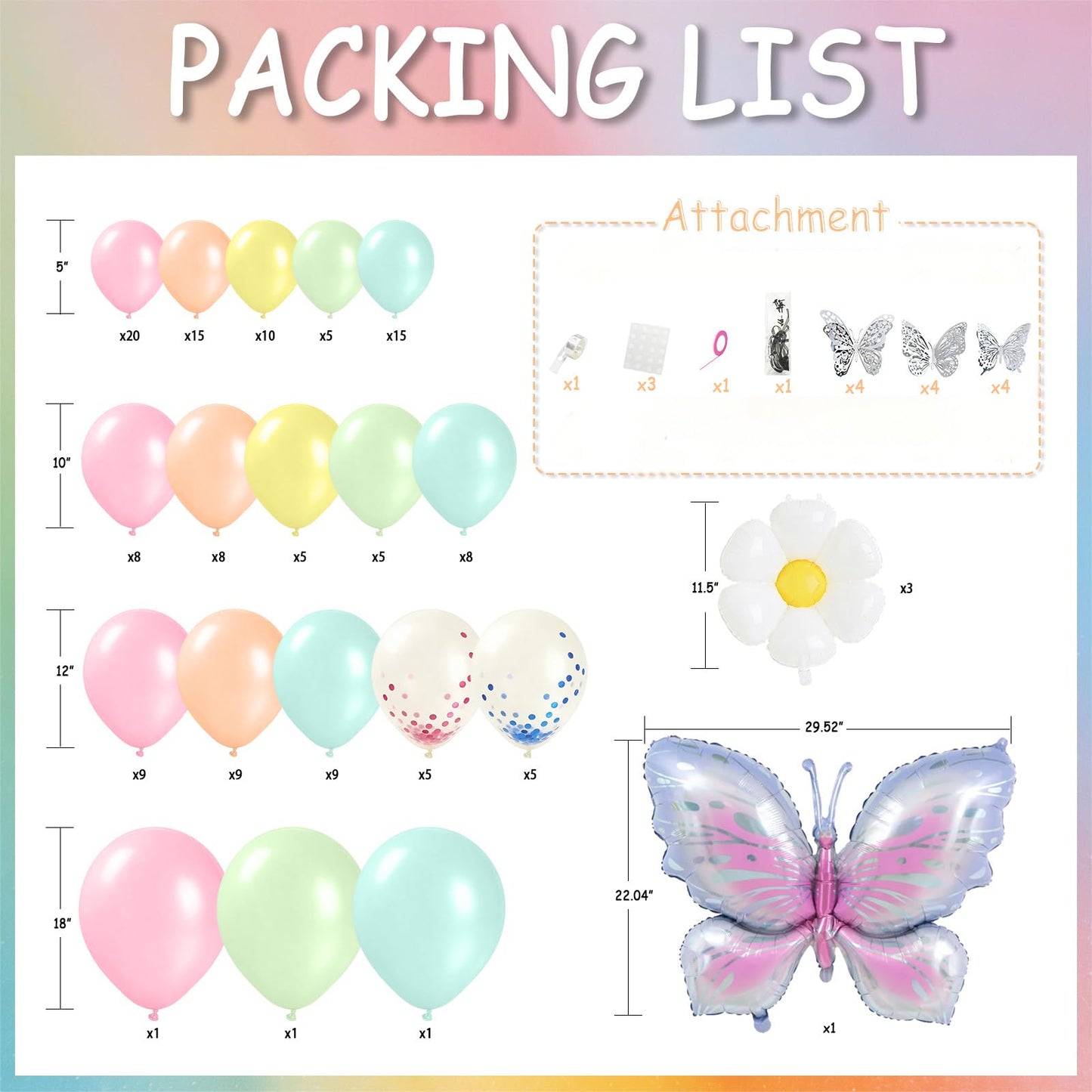Daisy Balloon Arch Kit, 172Pcs Spring Summer Daisy Theme Party Balloon Decorations for Birthday Wedding, Graduation Ceremony, Outdoor Garden Decor, Mother's Day Holiday Decoration