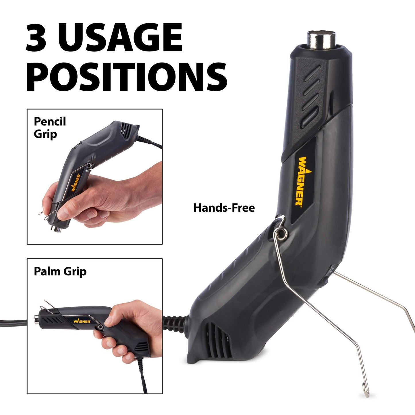 Wagner Spraytech 2410909 HT400 Craft Kit Heat Gun, Heat Gun Kit for Crafting, Embossing, Candle Making, Shrink Wrapping, and More, Embossing Heat Tool Craft Gun, Dual Temperature 680 & 450 degrees