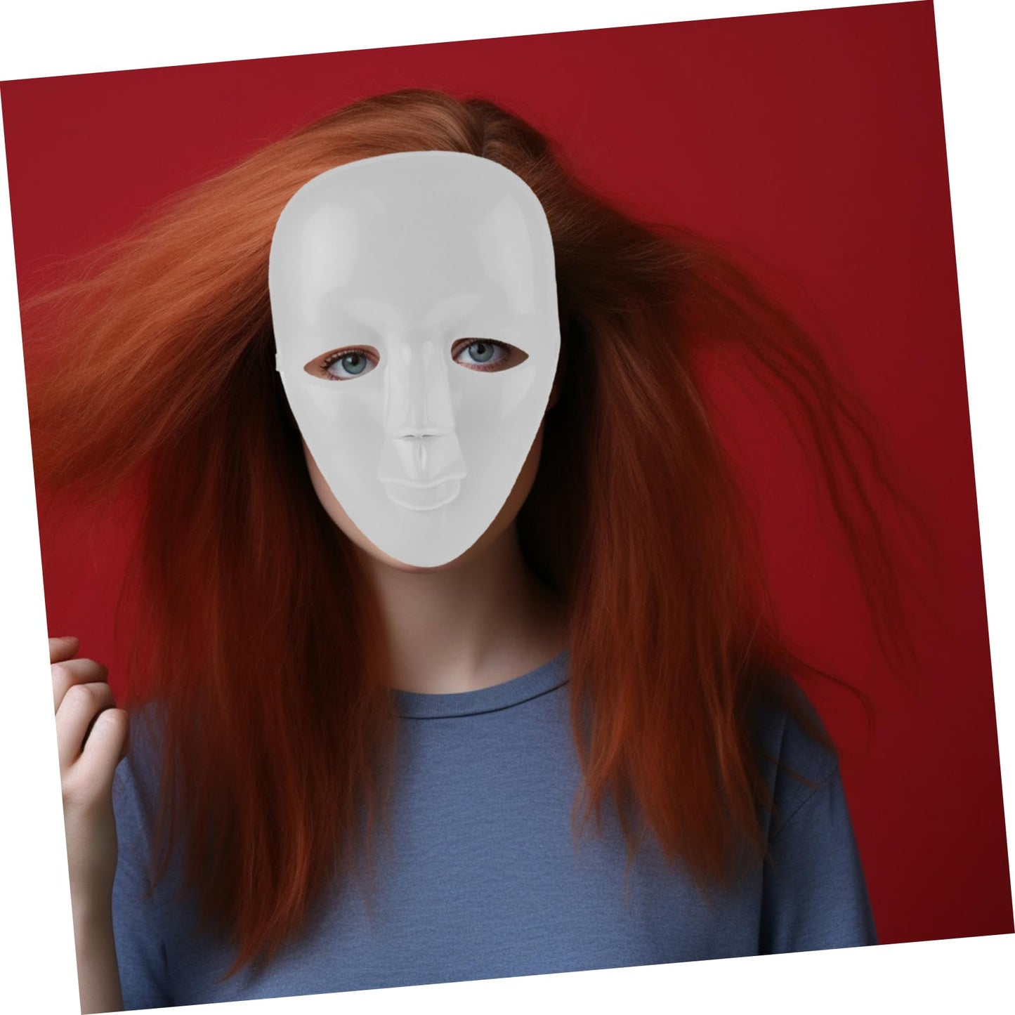 TOYANDONA 6 pcs DIY Blank Full Face Masks for Painting Sturdy Plastic Cosplay Props for Masquerade Costume Party and Role Playing Unpainted Craft Masks for Creative Decoration