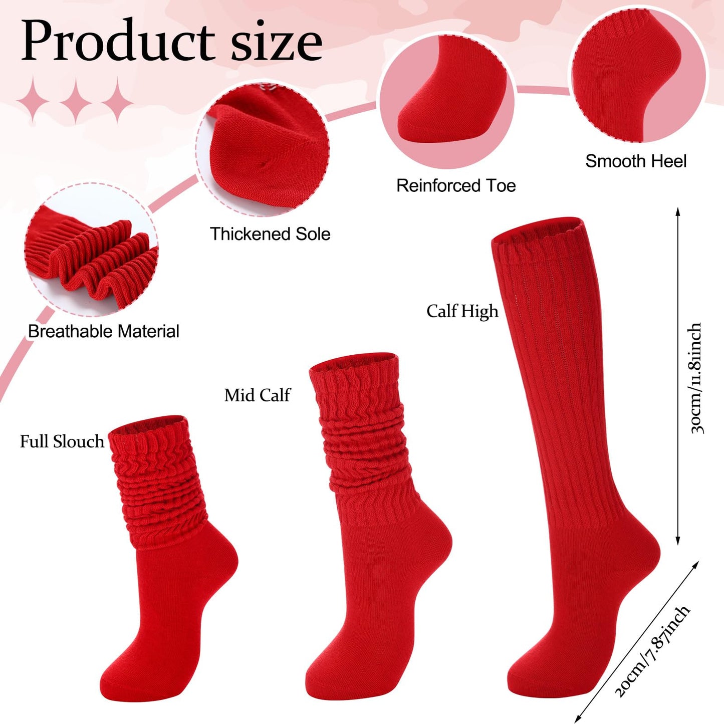 Cutecrop 41 Pcs Sock Charms Kit with 4 Pairs Slouch Socks for Women, Jewelry Charms Pins Brooches for Women, Pearl and Rhinestone with Safety Pins, DIY Accessories for Decorating Shoe Sneakers