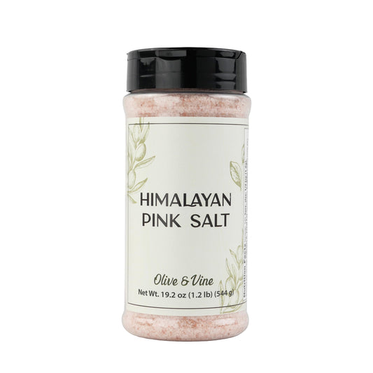 Olive & Vine Himalayan Pink Salt, Subtle Flavor, For Seasoning & Cooking, Rich Tradition, Authentic Taste, For Global Recipes (1.2 Pound)
