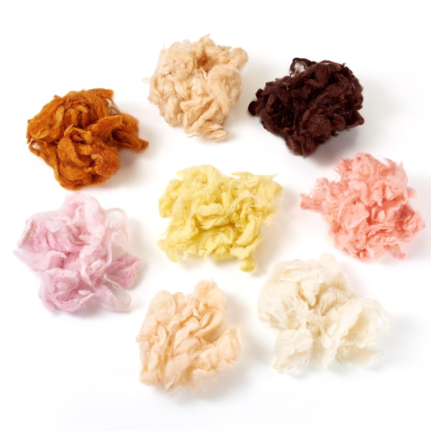 Sparkeads Wool Roving Yarn for Needle Felting Curly Soft Fibre Wool Supplies for DIY Hand Spinning Weaving Beginners Adults Handmade Flowers Felted Animal 40 G