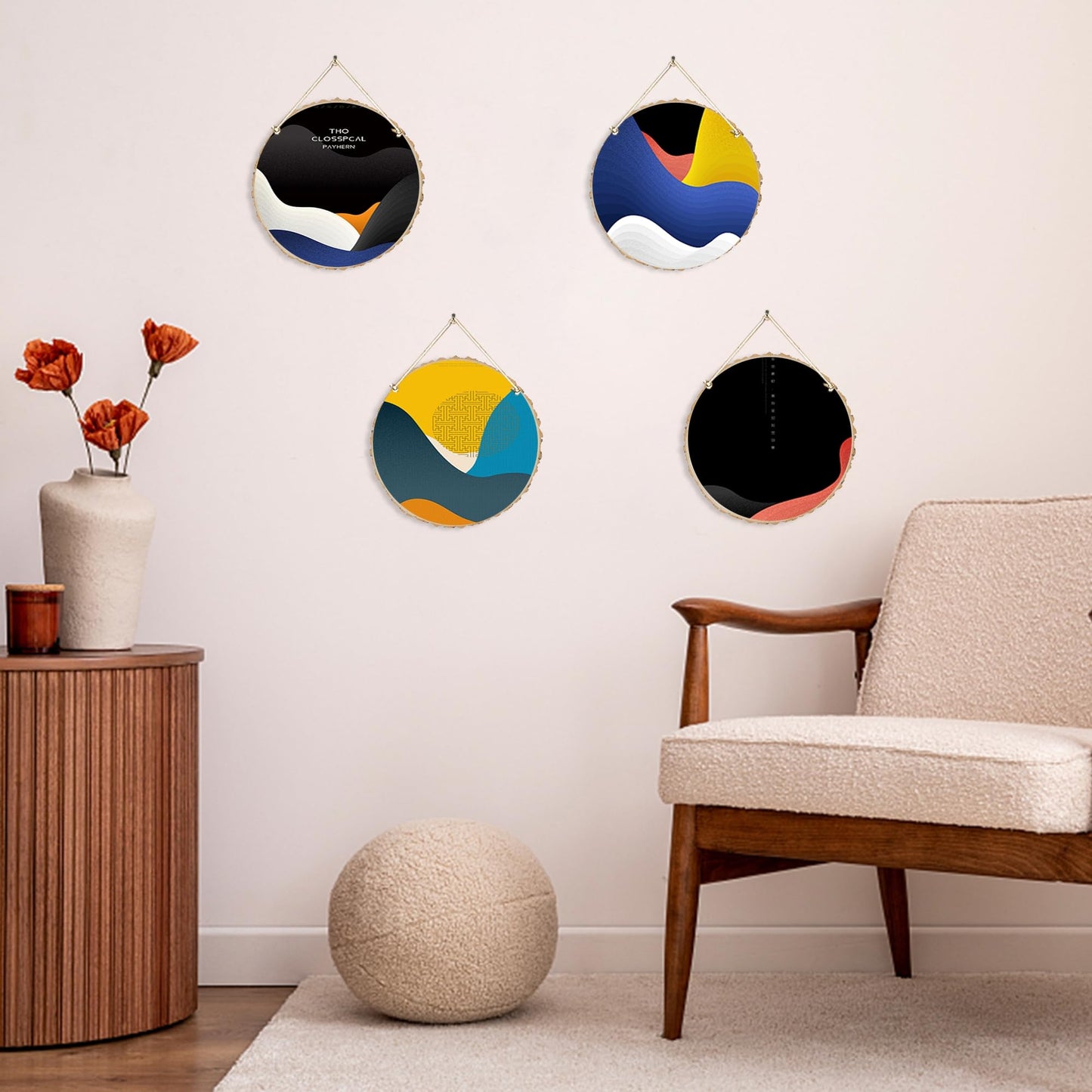 Sancodee 8 Pcs Large Unfinished Wood Slices, 6-7 Inches Wood Slabs for Centerpieces Natural Wooden Circle, DIY Wood Centerpieces for Tables Wedding Party Door Sign Decor