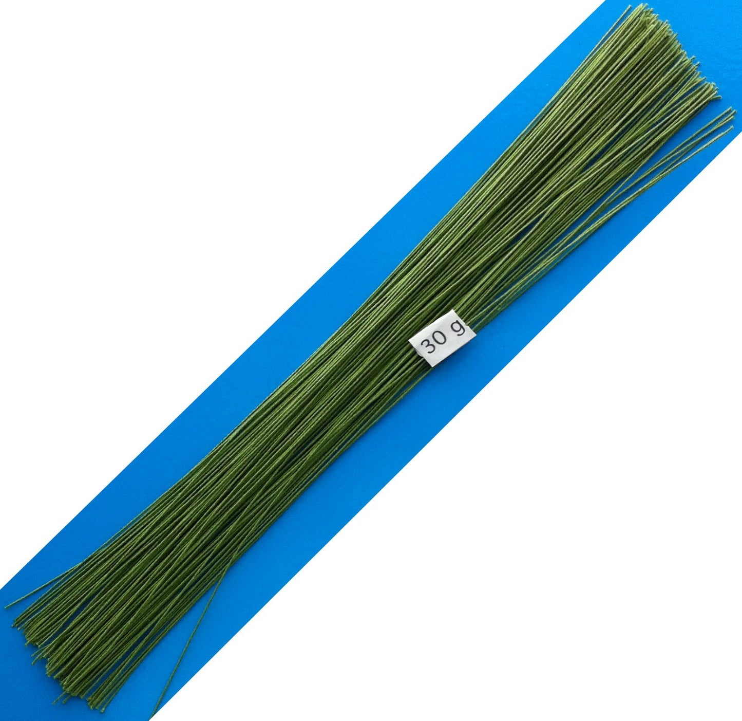 30 Gauge Green Cotton Covered Floral Wire - 120 feet per Bundle (36.6m) in 12 inch (30.5cm) Lengths