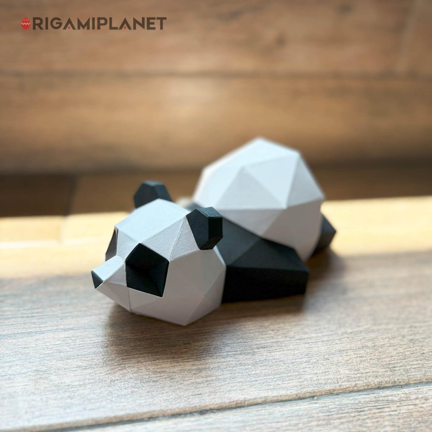 ORIGAMIPLANET 3D Panda Papa Origami Paper Craft Kit, Fun DIY Pre-Cut 3D Paper Art Model for Teens & Adults, Easy Handmade Animal Figurine Sculpture Gift Set for Bookshelf Decoration